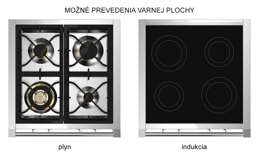 typy varných plôch - sporák ASCOT, š 70 cm, 2 rúry, sklo typy varných plôch - sporák ASCOT, š 70 cm, 2 rúry, sklo